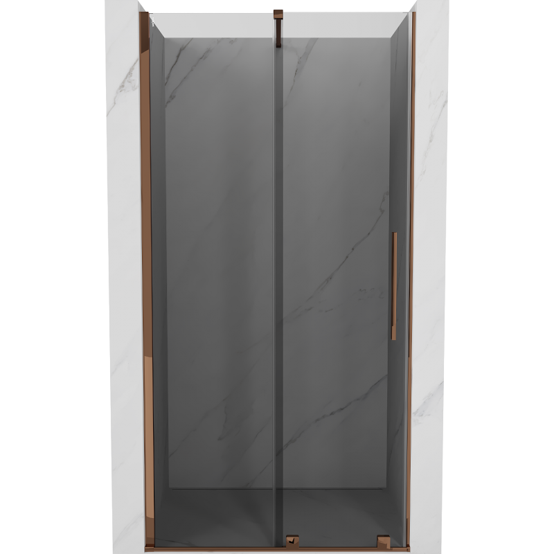 Mexen Velar porte de douche coulissante 100 cm, graphite, or rose - 871-100-000-41-60