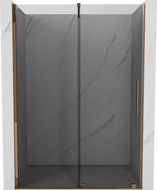 Mexen Velar portes de douche coulissantes 140 cm, graphite, or rose - 871-140-000-41-60