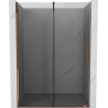 Mexen Velar porte de douche coulissante 130 cm, graphite, or rose - 871-130-000-41-60