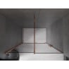 Mexen Velar portes de douche coulissantes 140 cm, graphite, or rose - 871-140-000-41-60