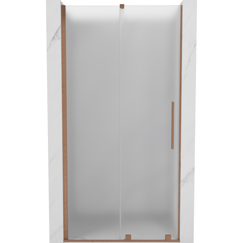 Mexen Velar portes de douche coulissantes 100 cm, givre, cuivre brossé - 871-100-000-31-65