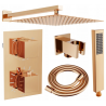 Mexen Cube DR02 kit de douche encastré avec pomme de douche 30 cm, or rose - 77502DR0230-60