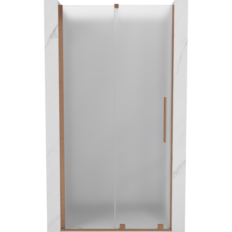 Mexen Velar portes de douche coulissantes 110 cm, givré, cuivre brossé - 871-110-000-31-65