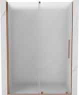 Mexen Velar porte de douche coulissante 130 cm, givré, cuivre brossé - 871-130-000-31-65