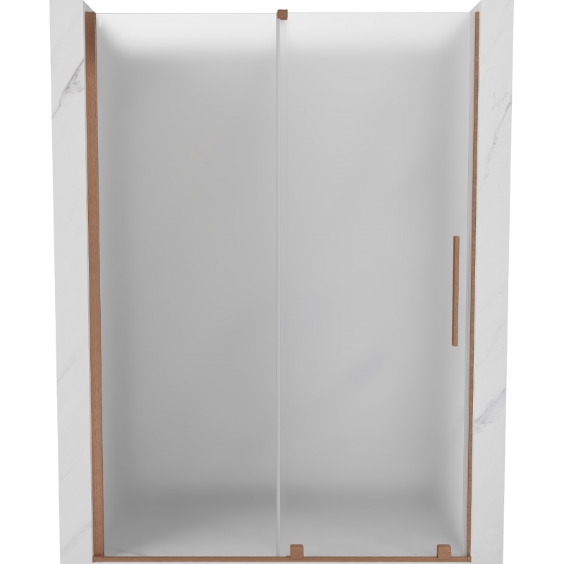Mexen Velar porte de douche coulissante 140 cm, givre, cuivre brossé - 871-140-000-31-65