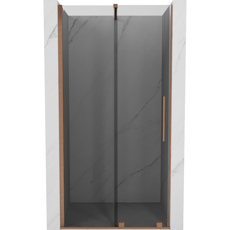 Mexen Velar porte de douche coulissante 110 cm, graphite, cuivre brossé - 871-110-000-41-65