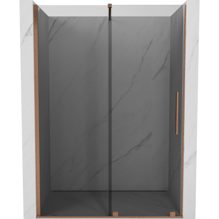 Mexen Velar porte de douche coulissante 140 cm, graphite, cuivre brossé - 871-140-000-41-65