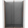 Mexen Velar porte de douche coulissante 140 cm, graphite, cuivre brossé - 871-140-000-41-65