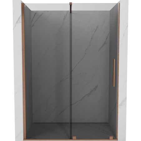 Mexen Velar porte de douche coulissante 150 cm, graphite, cuivre brossé - 871-150-000-41-65