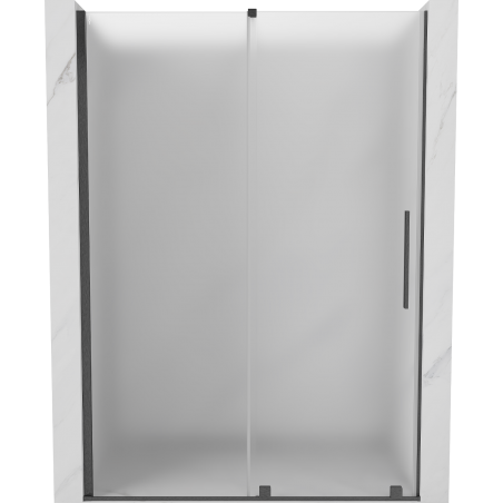 Porte de douche coulissante Mexen Velar 140 cm, dépoli, gris pistolet brossé - 871-140-000-31-66