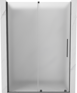 Porte de douche coulissante Mexen Velar 140 cm, dépoli, gris pistolet brossé - 871-140-000-31-66