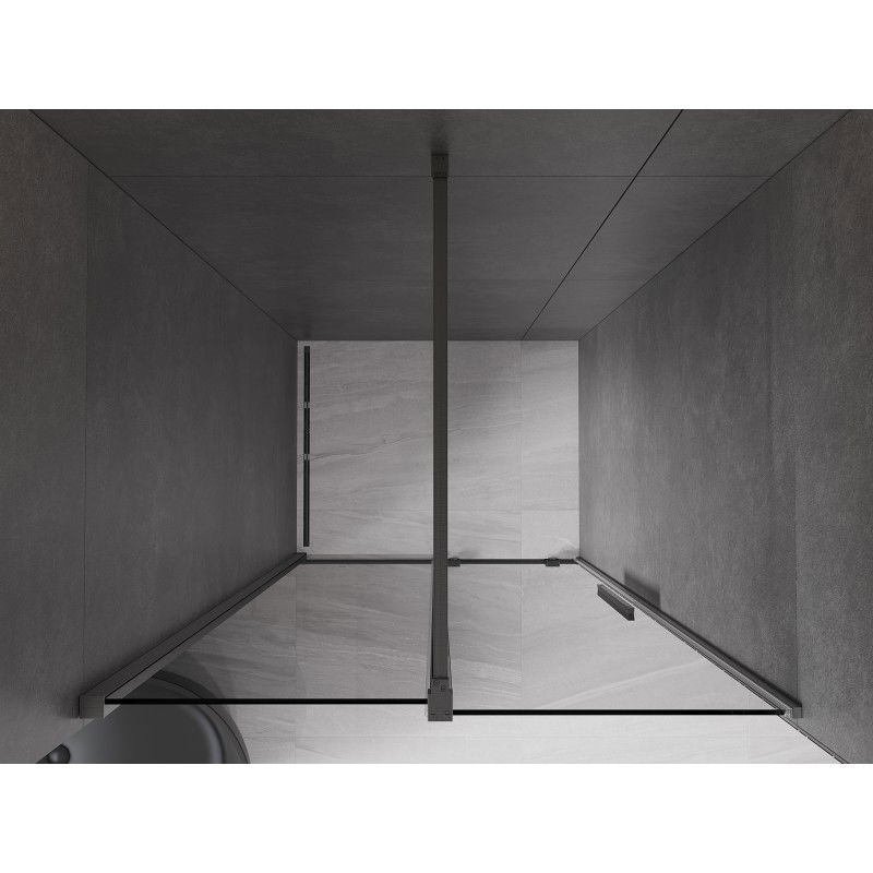 Mexen Velar portes de douche coulissantes 120 cm, graphite, gris canon brossé - 871-120-000-41-66