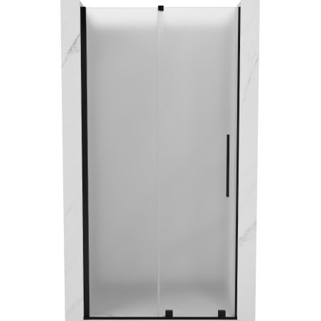Mexen Velar porte de douche coulissante 100 cm, givré, noir - 871-100-000-31-70