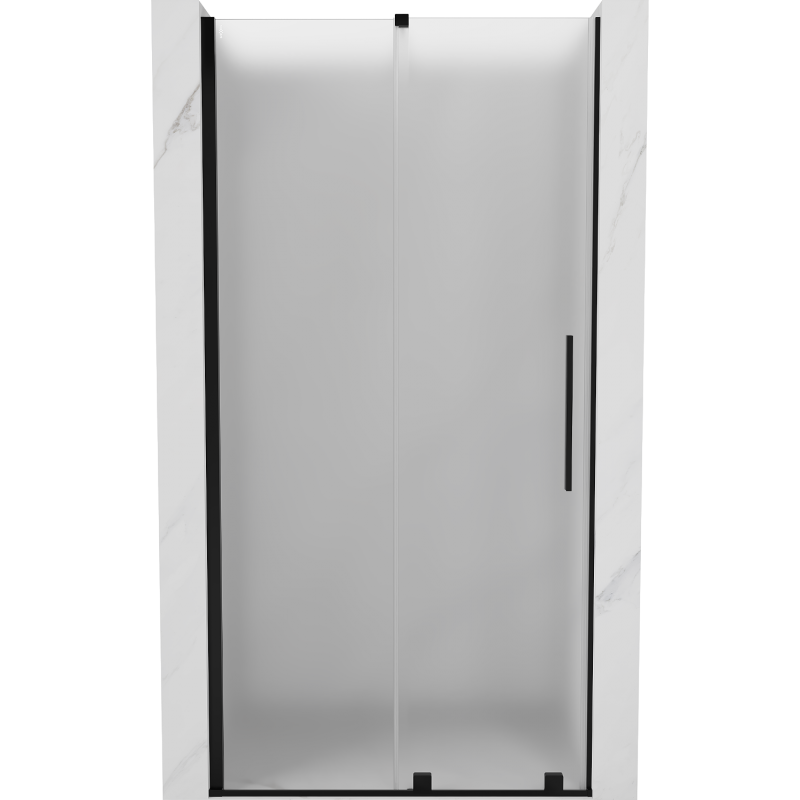Mexen Velar porte de douche coulissante 110 cm, givré, noir - 871-110-000-31-70