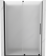 Mexen Velar porte de douche coulissante 140 cm, givrée, noire - 871-140-000-31-70