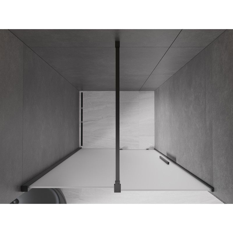 Mexen Velar porte de douche coulissante 120 cm, givré, noir - 871-120-000-31-70