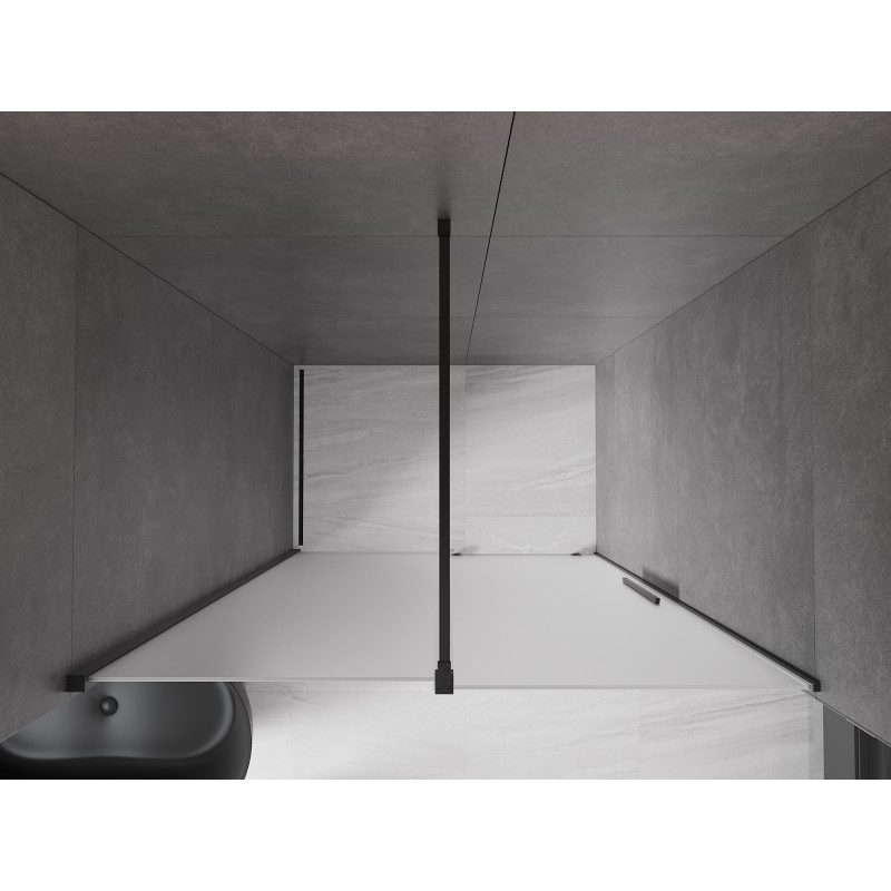 Mexen Velar porte de douche coulissante 150 cm, givrée, noire - 871-150-000-31-70