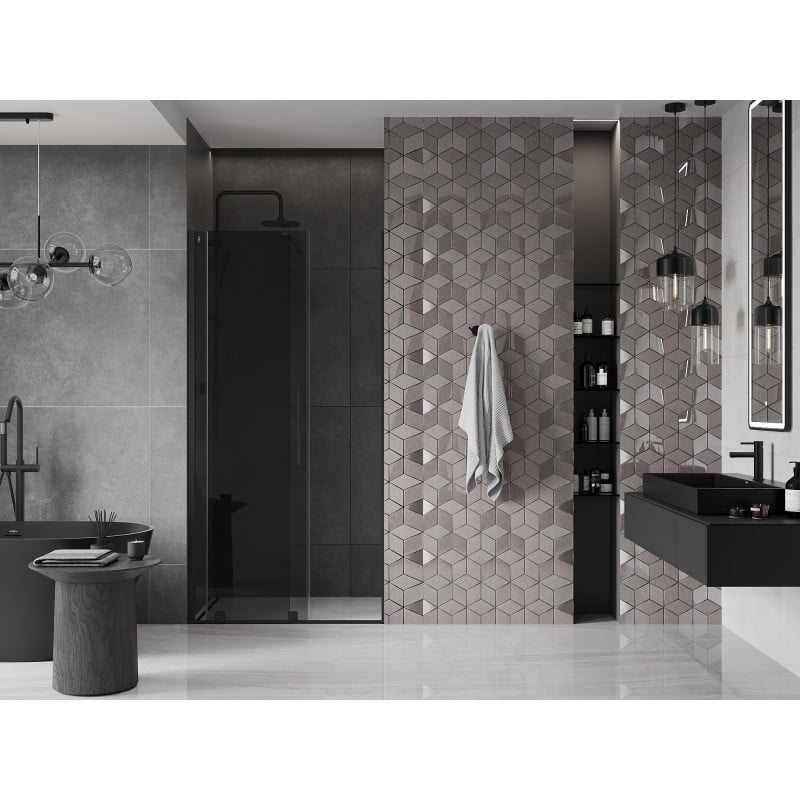 Mexen Velar porte de douche coulissante 90 cm, graphite, noir - 871-090-000-41-70