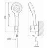 Mexen R-05 ensemble de douche à main, noir - 785055052-70