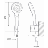 Mexen R-05 ensemble de douche à point fixe, noir - 785055052-70