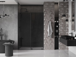 Mexen Velar portes de douche coulissantes 140 cm, graphite, noir - 871-140-000-41-70