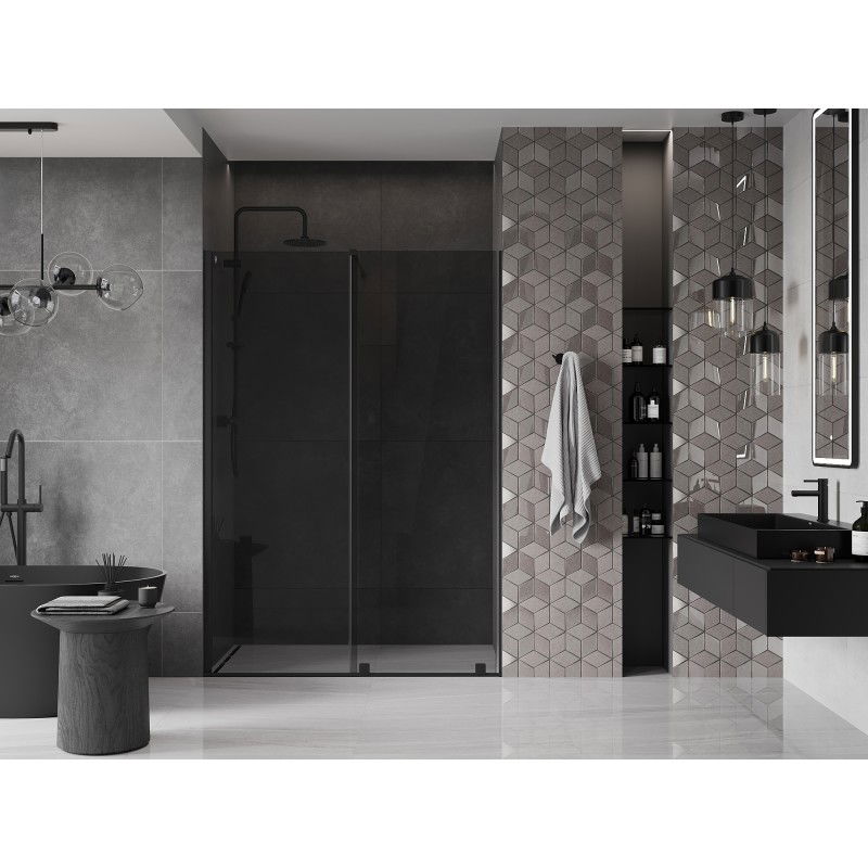 Mexen Velar portes de douche coulissantes 160 cm, graphite, noir - 871-160-000-41-70