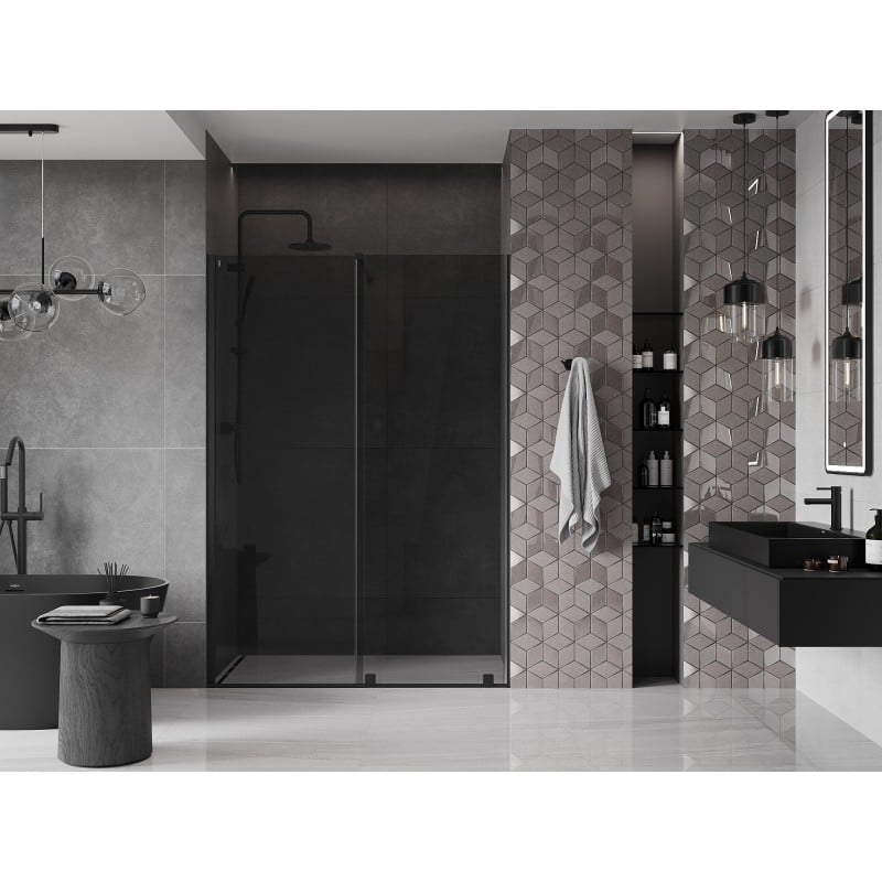 Mexen Velar porte de douche coulissante 150 cm, graphite, noir - 871-150-000-41-70