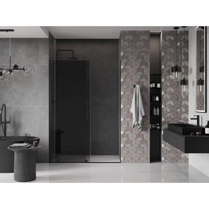 Mexen Velar portes de douche coulissantes 130 cm, graphite, noir - 871-130-000-41-70