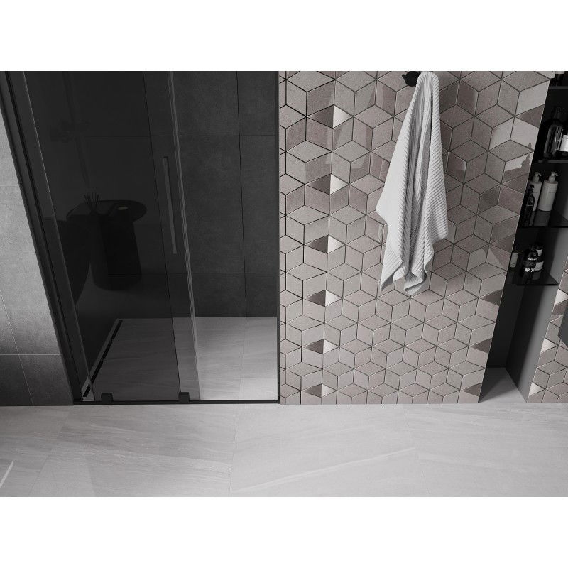 Mexen Velar porte de douche coulissante 110 cm, graphite, noir - 871-110-000-41-70