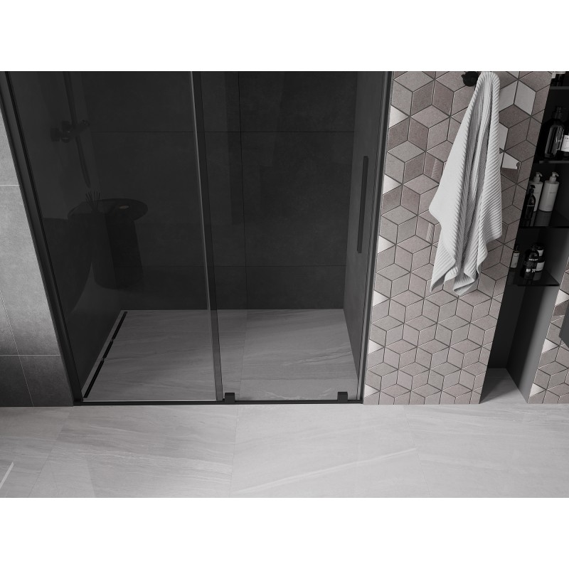 Mexen Velar portes de douche coulissantes 130 cm, graphite, noir - 871-130-000-41-70