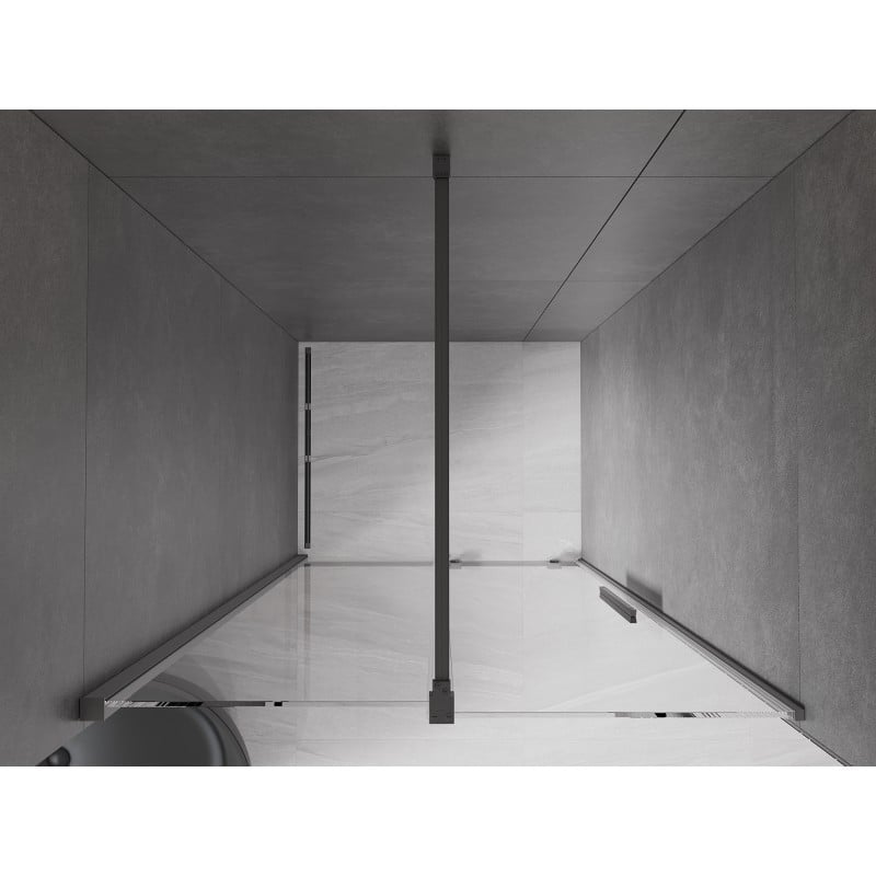Mexen Velar porte de douche coulissante 120 cm, transparent, métal canon - 871-120-000-01-95