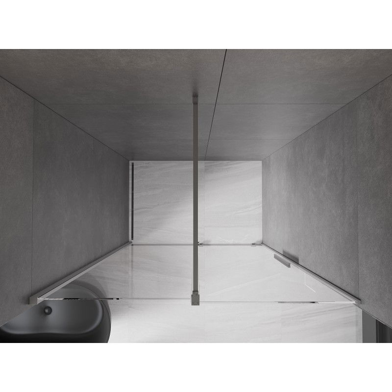 Mexen Velar porte de douche coulissante 130 cm, transparent, métallique - 871-130-000-01-95