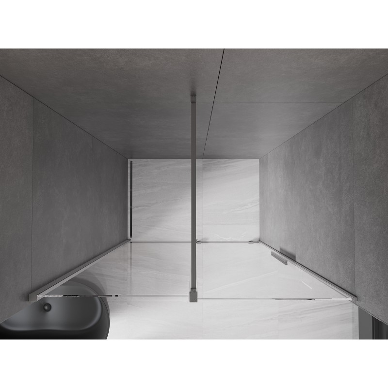 Mexen Velar porte de douche coulissante 160 cm, transparent, gun metal - 871-160-000-01-95