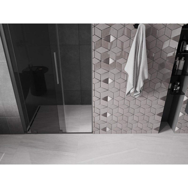 Mexen Velar porte de douche coulissante 100 cm, graphite, gun metal - 871-100-000-41-95