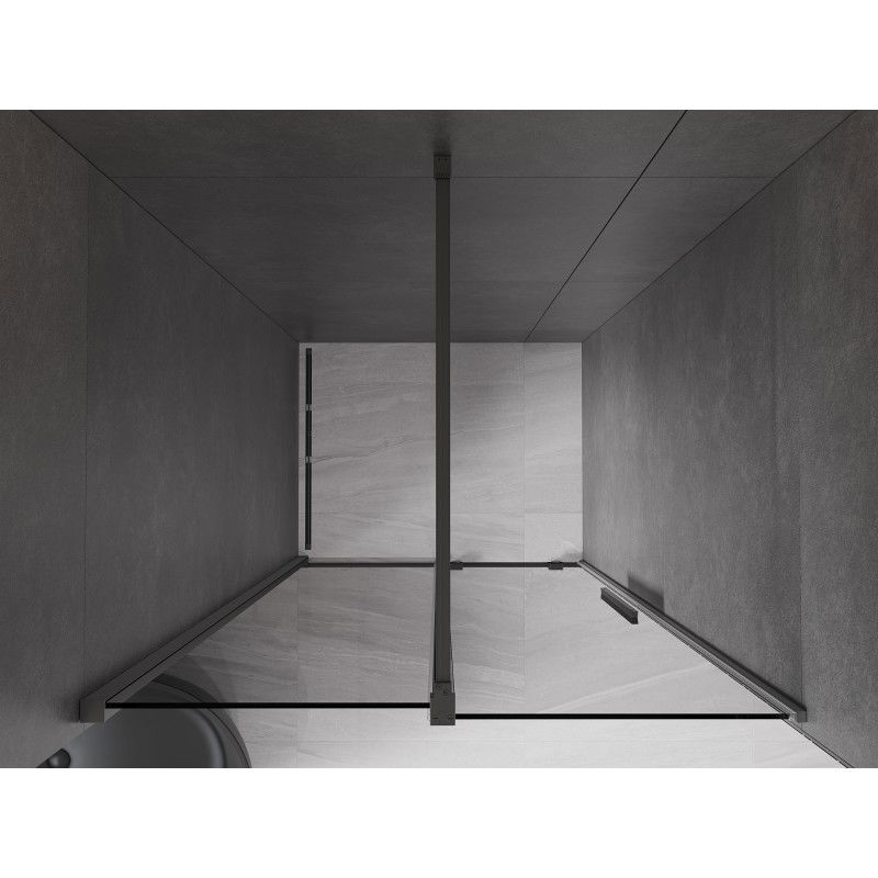 Mexen Velar porte de douche coulissante 120 cm, graphite, acier canon - 871-120-000-41-95