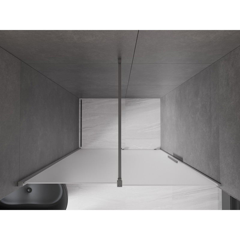 Mexen Velar porte de douche coulissante 160 cm, givre, gun metal - 871-160-000-31-95
