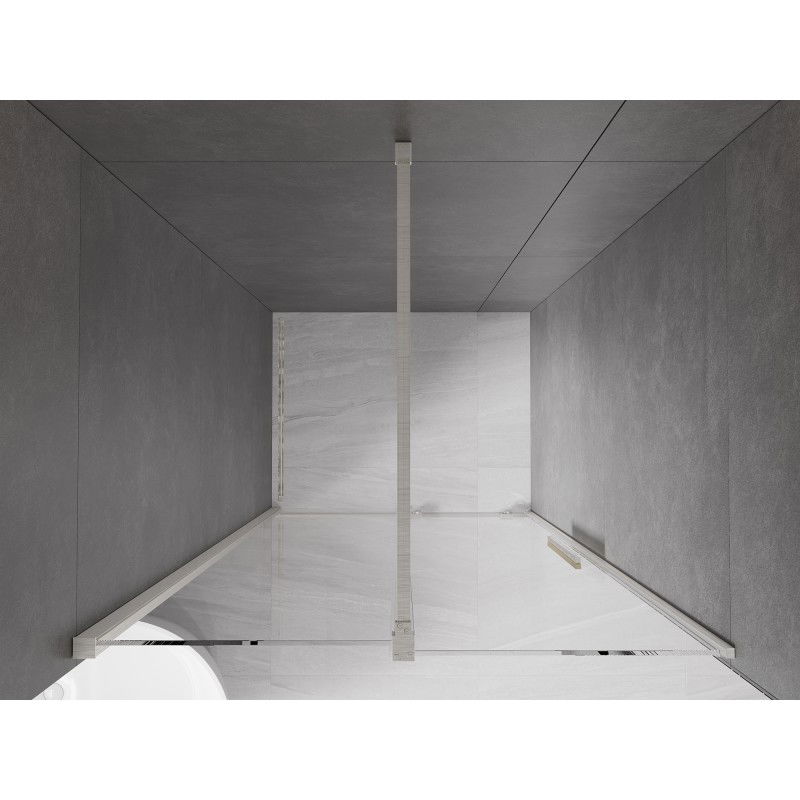 Mexen Velar porte de douche coulissante 90 cm, transparent, nickel brossé - 871-090-000-01-97