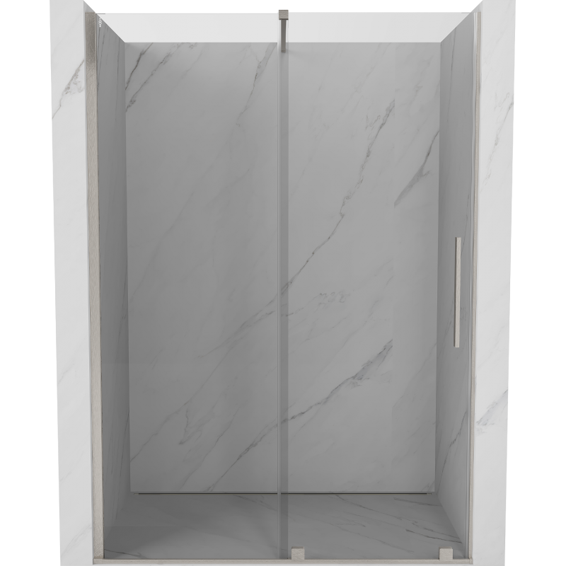 Mexen Velar portes de douche coulissantes 140 cm, transparent, nickel brossé - 871-140-000-01-97