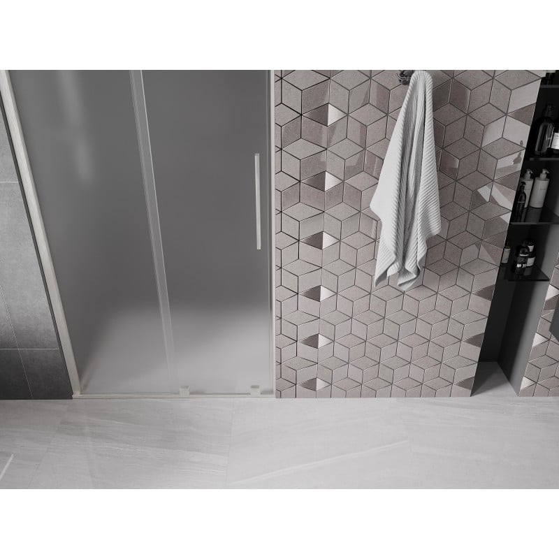 Mexen Velar portes de douche coulissantes 90 cm, givré, nickel brossé - 871-090-000-31-97
