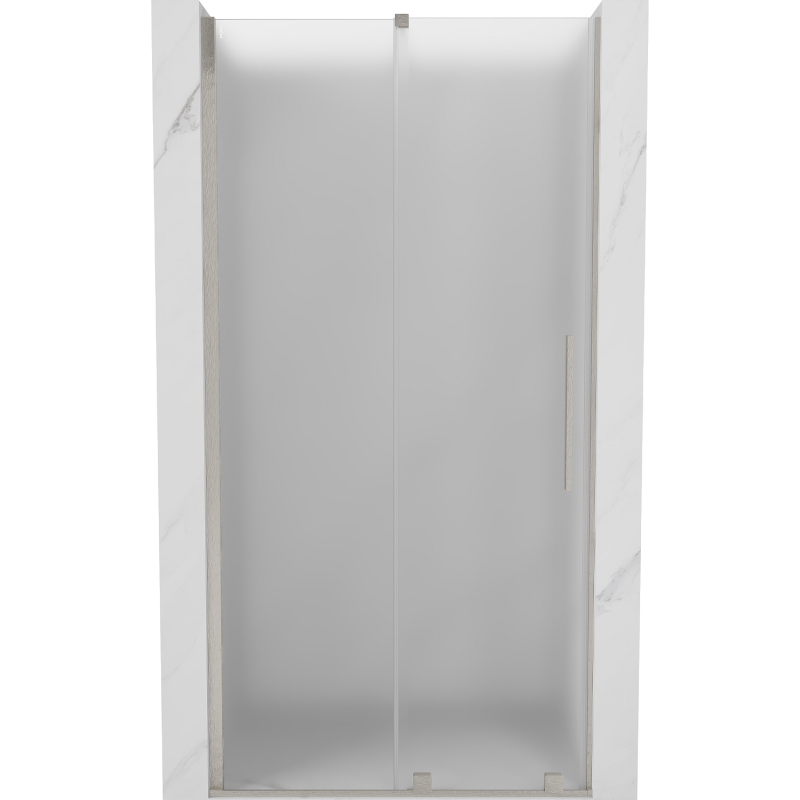 Mexen Velar porte de douche coulissante 100 cm, givré, nickel brossé - 871-100-000-31-97