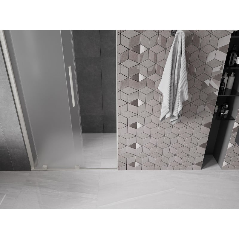 Mexen Velar portes de douche coulissantes 90 cm, givré, nickel brossé - 871-090-000-31-97