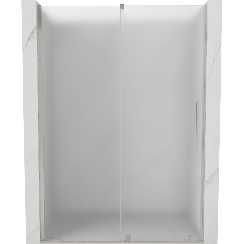 Mexen Velar porte de douche coulissante 130 cm, givre, nickel brossé - 871-130-000-31-97