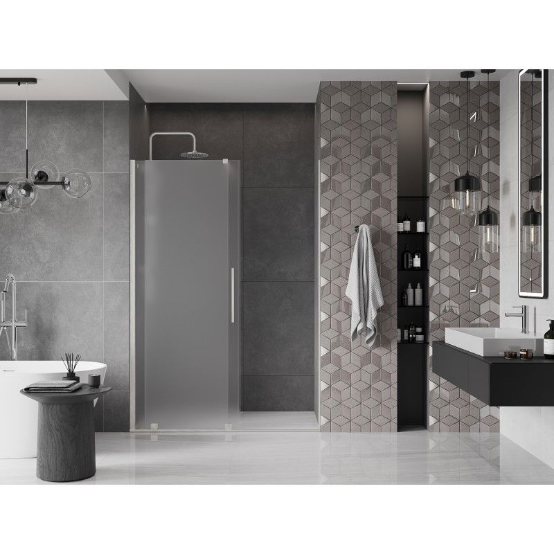 Mexen Velar porte de douche coulissante 150 cm, givre, nickel brossé - 871-150-000-31-97