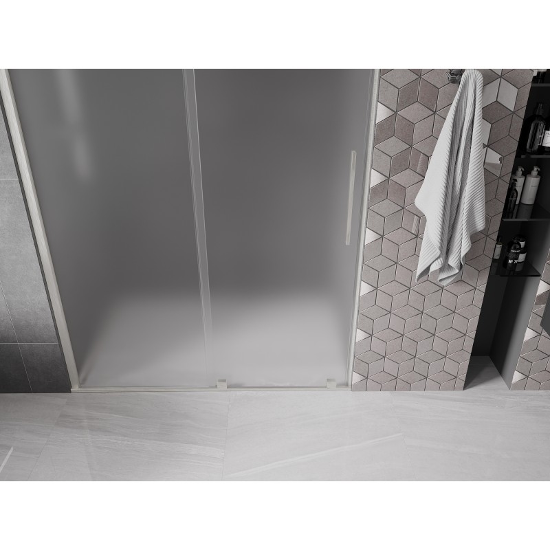 Mexen Velar portes de douche coulissantes 140 cm, givre, nickel brossé - 871-140-000-31-97