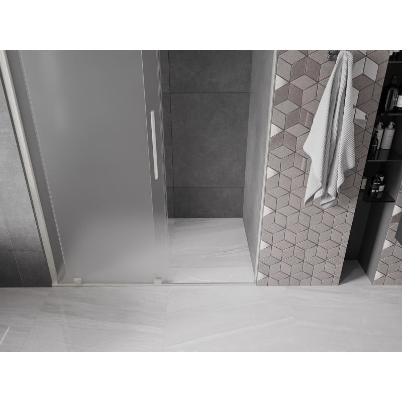 Mexen Velar porte de douche coulissante 160 cm, givré, nickel brossé - 871-160-000-31-97