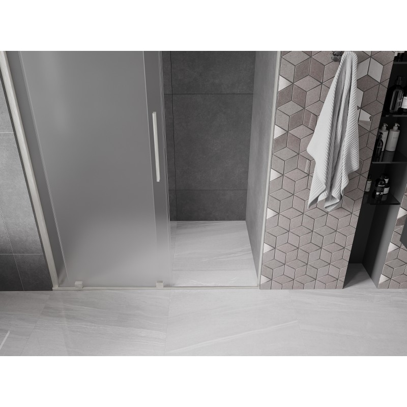 Mexen Velar portes de douche coulissantes 140 cm, givre, nickel brossé - 871-140-000-31-97