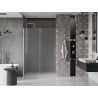 Mexen Velar portes de douche coulissantes 140 cm, givré, nickel brossé - 871-140-000-31-97