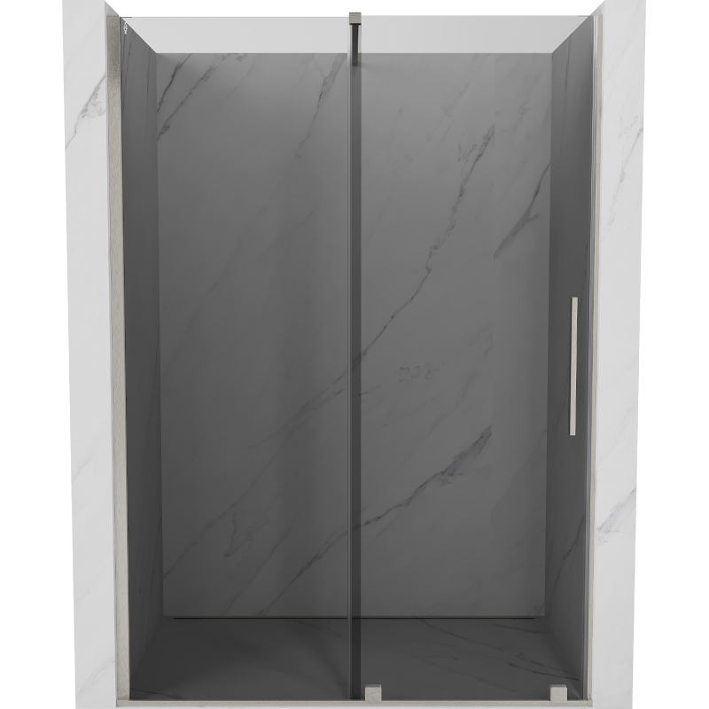 Mexen Velar porte de douche coulissante 140 cm, graphite, nickel brossé - 871-140-000-41-97