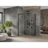 Mexen Omega cabine de douche coulissante 100 x 70 cm, transparente, noire - 825-100-070-70-00