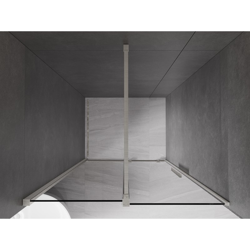 Mexen Velar porte de douche coulissante 110 cm, graphite, nickel brossé - 871-110-000-41-97